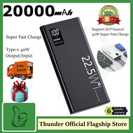 22.5W Mini power bank 20000mAh With 2 USB Portable charger Type c powerbank fast charging For iphone