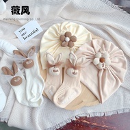 TURBAN KÈM TẤT CAO CỔ XINH XẮN CỰC YÊU set mũ kèm tất cao cổ cute cho bé yêu
