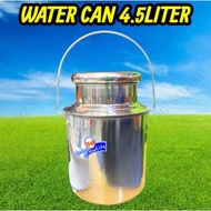 STAINLESS STEEL WATER CAN 4.5Liter / BEKAS AIR GULA / TONG AIR / BEKAS AIR LADANG / WATER CAN 4.5LIT