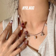 Women's Necklace Luxury Punk Baroque Pearl Necklace Planet Zircon Necklace