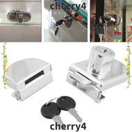 CHERRY Glass Door Lock Cabinet Display Lock Double Open Sliding Stainless Steel Hardware Cabinet Display Lock