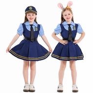 G25009 | Zootopia judy girl police costume zootopia judy police/ christmas rabbit costume cosplay ki