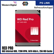 Western Digital (4TB, 6TB, 8TB) WD Red Pro NAS Internal HDD - 7200 RPM, SATA 6 Gb/s, CMR, 256 MB Cac