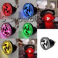 Motorcycle Brake Light Hokage Wheel Eyes Rotating Rainbow Flashing Tail Light Auxiliary Bulb Anime T