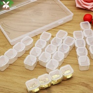 【CH】Nail art 28 grid jewelry box ear studs earrings rivets separate plastic transparent storag