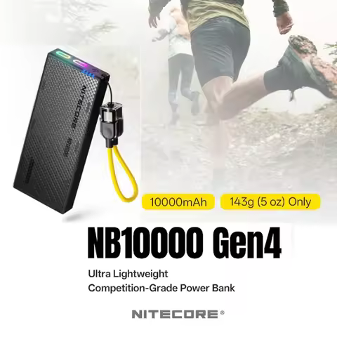 Nitecore NB10000 Gen4 Ultra Lightweight Competition-Grade Power Bank 10000mAh 3.9V IPX7 Waterproof F