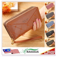 12W4 Al Sahhia Dompet Syiling Pemegang Kad Wanita ( Double Zip Forever Love Lady Women Coin Zip Purs