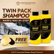 【CP CAR Detailer】Nano Car Shampoo 500ml x 2 Car Wash Shampoo Car Shampoo and Wax 纳米洗車液