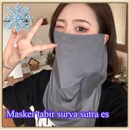 UPF50+ hanging ear ice silk sunscreen mask anti-UV mask