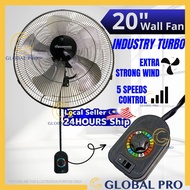 TECHSONIC 20" Wall Fan Industrial Series Fan Kipas Besar Kilang Kipas Dinding Industri 5 Speed Home 