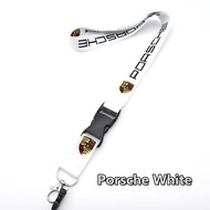 Lanyard Keychain Car Logo Work Card Hanging Neck Lanyard Keyring For Porsche 918 911 718 Taycan Pana