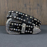 Guangzhou Belt Hardware Rivet Rhinestone Belt Men Women Punk y2k Belt Jeans High-End Belt cheno2