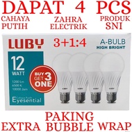 LED BULB LUBY EYESENTIAL 3+1 LED LAMP/ (GET 4) PCS 12W E27 LED Bulb