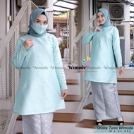 ATASAN KEBAYA SAJA MODERN NEW TUNIK TAFFETA / TAFETA BAJU KURUNG POLOS / BAJU KURUNG SITI NURBAYA/ S