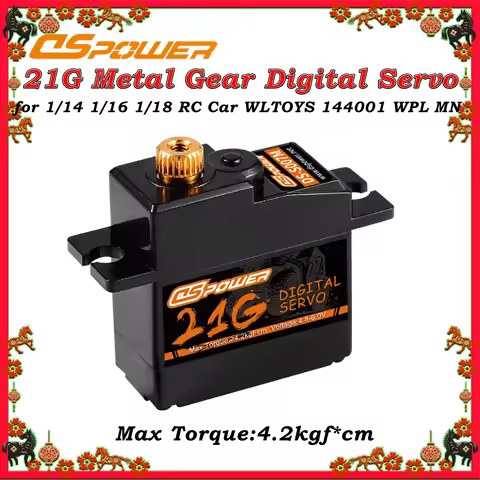 DSPOWER 21g 4.2KG Micro Servo Motor for 1/18 1/16 HYPER GO WLTOYS 144001 SCY 16101 MN82 MN99S RC Car
