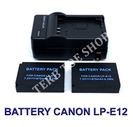 (Saving Set 2+1) LP-E12 \ LPE12 Camera Battery and Charger for Canon รหัสแบต LP-E12 \ LPE12 แบตเตอรี่และแท่นชาร์จสำหรับกล้องแคนนอน Canon EOS M100, M50, M10, M2, M, Rebel SL1, 100D, PowerShot SX70 HS, Kiss M, Kiss X7 BY TERB TOE SHOP