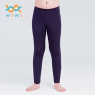 [WIWI] MIT Warm Moxibustion Plus Velvet Ankle-Length Heating Pants (Azure Sea Blue Children 100-150)