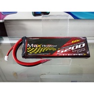 Original Maxpower Graphene Lipo 2s 5200mAh 60C/75C T Dean Plug