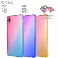 Vivo Y91 Y91i Y95 Y81 Y81i Y91C Rainbow Aurora Anti-Shock Case Cover Back TPU Soft Casing Mobile Pho