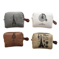 1PCS Fashion Women Coin Bag Square Canvas Bag Vintage Coin Purse Wallet With Zipper Card Holader Coi