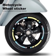 Motorcycle Wheel Sticker Waterproof Hub Decal Rim Stripe Tape 12inch For Vespa Primavera Sprint 50 1