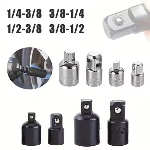 4pcs Socket Adapter Head Ratchet Wrench Adapter Head Conversion Convert 1/4, 3/8, 1/2 Drive Locking 