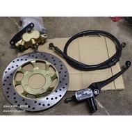 HONDA WAVE125 front disc brake pump set / full set 4 in 1 with master pump / caliper / disc platep / brake hose