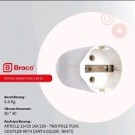 Contra ground plug whiteBroco connection plug extension plug