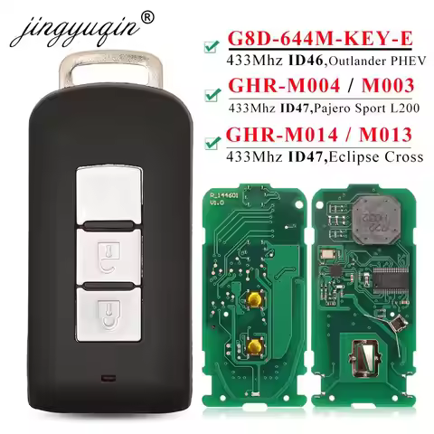 2BTN Smart Remote Key 433Mhz ID46 ID47 for Mitsubishi Lancer Outlander G8D-644M-KEY-E Montero L200 M