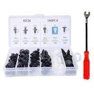 Box of 100 convenient plastic screws for car parts, for fenders, bumpers and fenders for all car mod