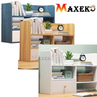 MAXEKO 🕊 D4743 Sturdy Wooden Table Top Book Rack Book Shelf Table Organizer Desk Organizer Rak Buku