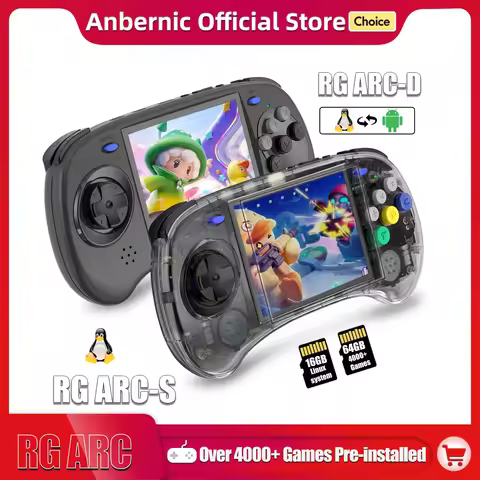 ANBERNIC RG ARC-S/RG ARC-D Retro Games RK3566 4.0 INCH 640*480 Handheld Game Console Emulator LINUX 