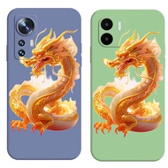 Phone Case For Xiaomi Redmi Note 13 4G 5G PRO Plus POCO X6 Golden Dragon
