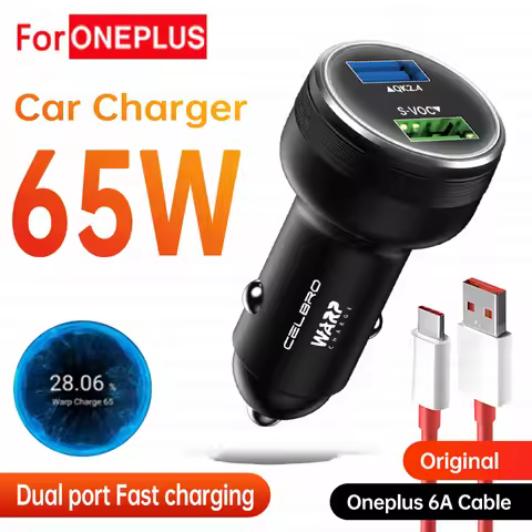 65W Warp Charge 30W Car USB Phone Charger Fast Charging For Oneplus 9R 10 Pro 8 7 6 5 9RT 9 Nord N10