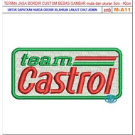 HD-140 PATCH EMBROIDERY TEAM CASTROL MOTORCYCLES/RACING/CLUB