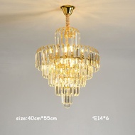 CHENRUI โคมระย้าคริสตัล โคมระย้าหรูหราแสง ไฟห้องนอนศึกษา ไฟทางเข้าทางเดินบันได