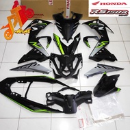 Honda RS150 V1 Cover Set Black Green Stripe Green Original Siap Lekat/Tidak Siap Lekat