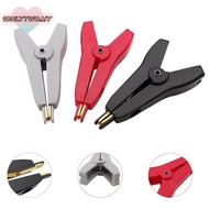 1ONLYTWO Flat Crocodile Clip Cable Battery Metal Test Clips Insulated 52mm LCR Kelvin Clip