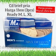 KATUN 1 box 3pc Men's adult rubber brief dellon jumbo cotton underwear BIG size ML XL original premi