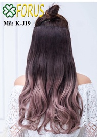 Tóc giả kẹp nửa đầu ombre K-J19 tóc giả nữ Sỉ 60k