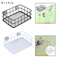 Dickly Bird Perch Platform Bird Perch Stand Hanging Feeding Hay Rack for Budgies Macaws Conures Easy