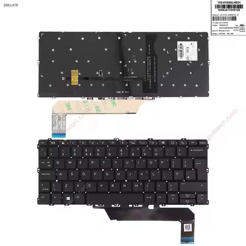 UK Laptop Keyboard for HP EliteBook 1030 G2 x360 Black with Backlit