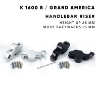 K1600B K1600GA Brand New CNC 28mm Handlebar Risers Clamp Height up Adapter For BMW K 1600 B K 1600 Grand America