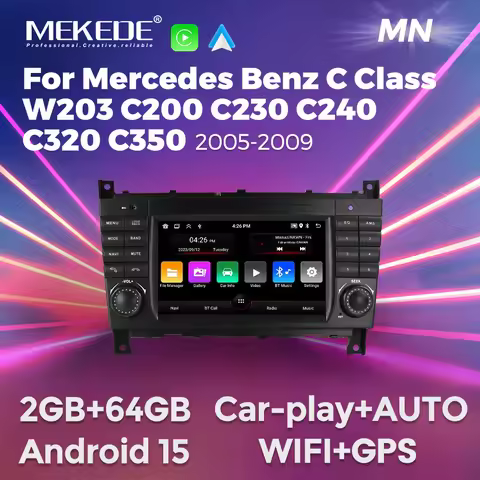MEKEDE Android 15 Car Multimedia Player for Mercedes Benz C Class W203 C200 C180 C220 CLK240 CLK320