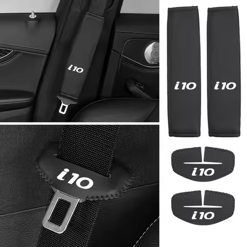Car Seatbelt Shoulder Cover Belt Buckle Mat Padding Pads Accessories For Hyundai I10 I30 I20 IX35 I4