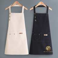 Adjustable Apron Kitchen Hang Neck Strap Denim Unisex With Front Pocket 围裙 Chef Appron Black Epron