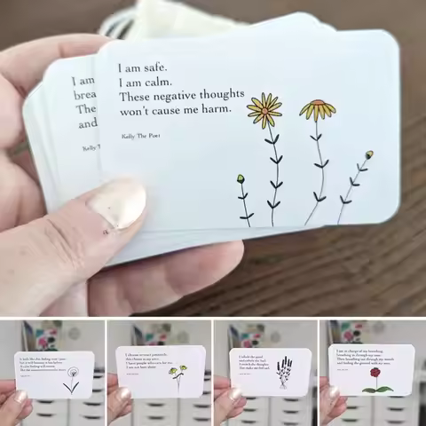 Paper Anxiety Relief Pocket Poems Positive Affirmations with Positive Quotes Anxiety Relief Pocket H