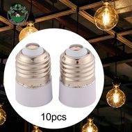 [Whcart] 10 Pieces E27 to E14 Socket Adapter High Temperature Resistant Practical Socket Converter L