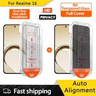 Easy Install HD Privacy Anti Spy Tempered Glass Screen Protector for Realme 16 Pro 16 15T Note 80 70