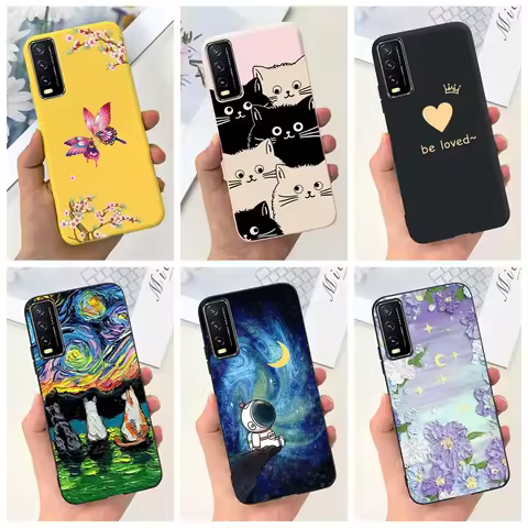 For Vivo Y20 V2029 Case Cute Astronaut Cartoon Soft Cover For Vivo Y20i Y20S Y20A Y20G Y11S Y12S Viv